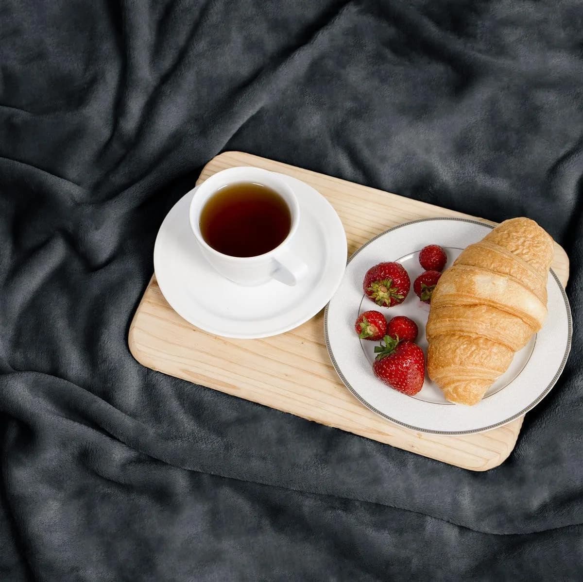 Gräfenstayn Wohndecke Kuscheldecke Anthrazit Super Weich Flauschig - Bild 3