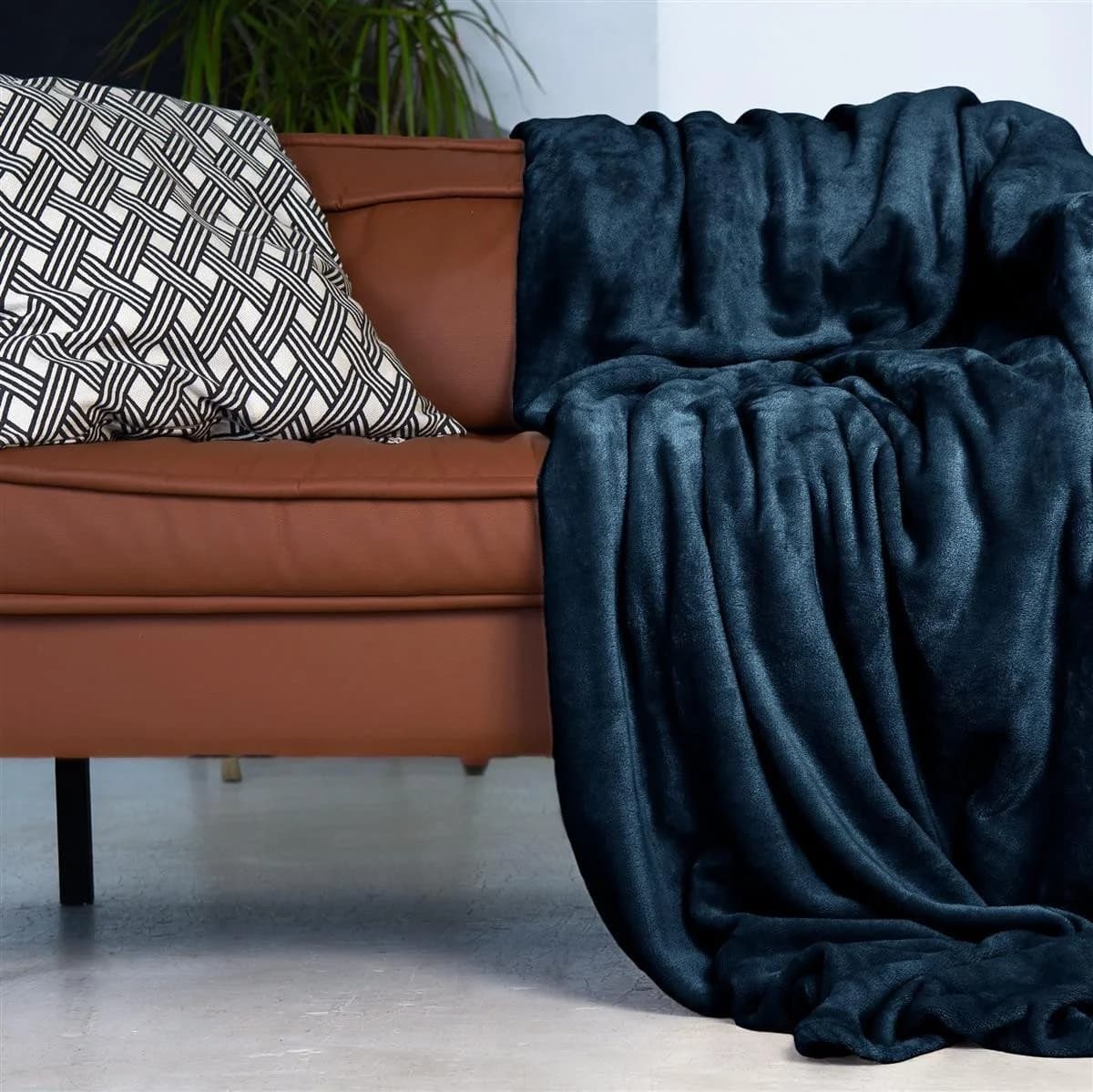 Gräfenstayn Wohndecke Kuscheldecke Blau Super Weich Flauschig - Bild 5