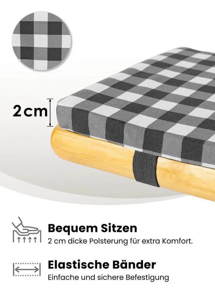 Gräfenstayn Bankauflage Biertischauflagen-Set 3-tlg. Sitzpolsterung für Bierzeltgarnitur - Bild 4