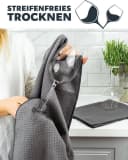 Gräfenstayn Geschirrtuch 8-tlg. Microfaser Grau Waffelstruktur Bild 1