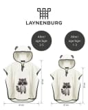 Laynenburg Badeponcho Kinder 100% Baumwolle mit Kapuze & Motiv, Handtuch Poncho aus Frottee für Baby Jungen Mädchen Bild 5