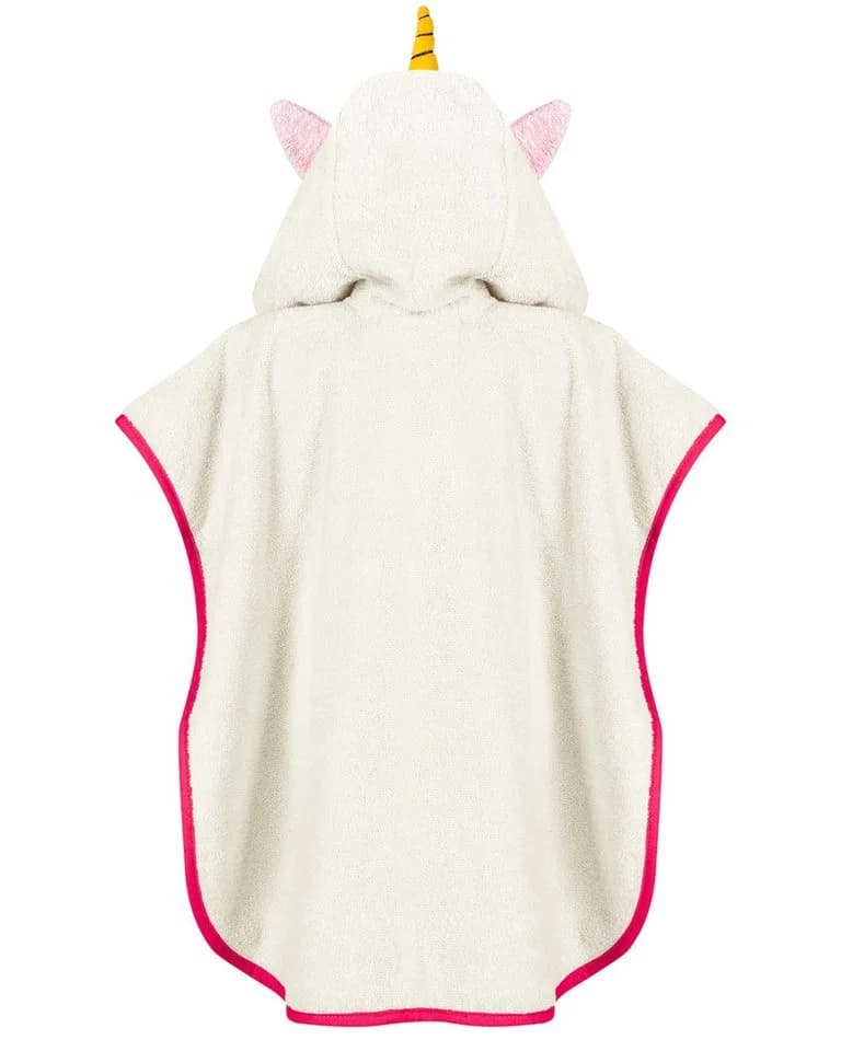 Laynenburg Badeponcho Kinder 100% Baumwolle mit Kapuze & Motiv, Handtuch Poncho aus Frottee für Baby Jungen Mädchen
