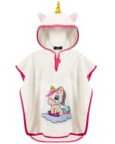 Laynenburg Badeponcho Kinder 100% Baumwolle mit Kapuze & Motiv, Handtuch Poncho aus Frottee für Baby Jungen Mädchen Bild 2
