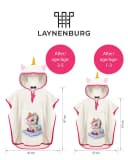Laynenburg Badeponcho Kinder 100% Baumwolle mit Kapuze & Motiv, Handtuch Poncho aus Frottee für Baby Jungen Mädchen Bild 5