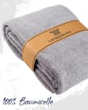 LAYNENBURG Wohndecke Frotteedecke 100% Baumwolle Grau Bild 1