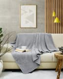 LAYNENBURG Wohndecke Frotteedecke 100% Baumwolle Grau Bild 5