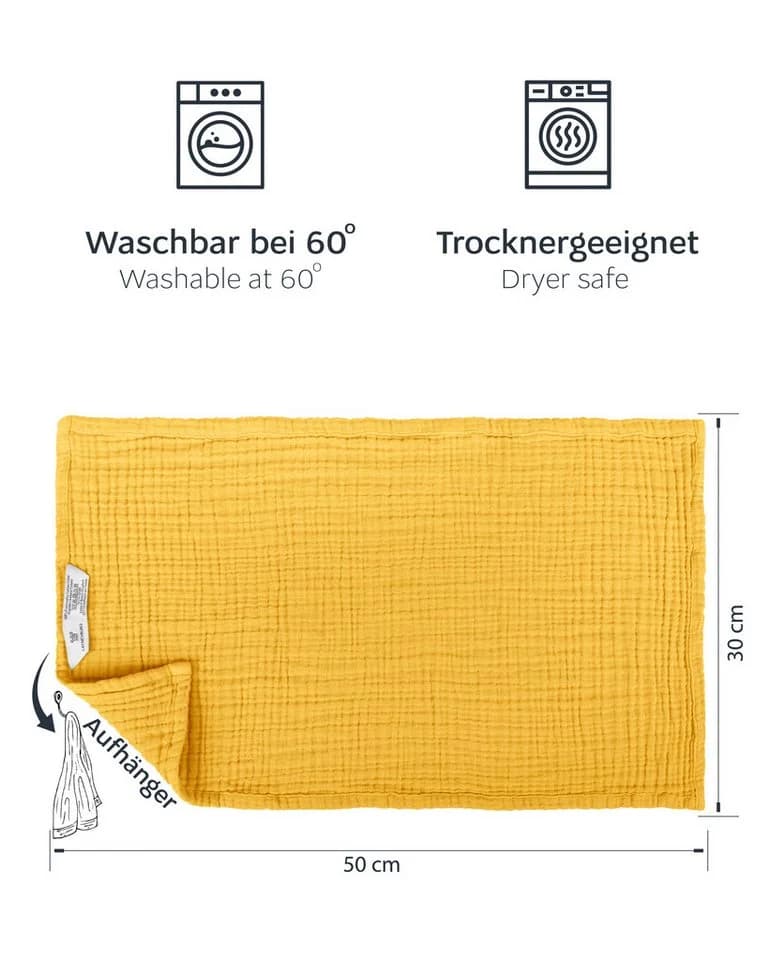 Laynenburg Spucktuch Baby 10er-Set 30x50cm Musselin 100% Baumwolle