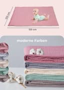 LAYNENBURG Musselin Babydecke 4-lagig Baumwolle Grau Bild 3