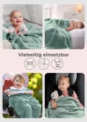 LAYNENBURG Musselin Babydecke 4-lagig 120x120cm Baumwolle Bild 4