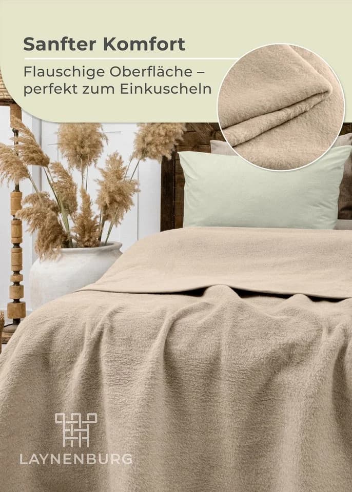 LAYNENBURG Wohndecke Baumwolle Kuscheldecke - Bild 4
