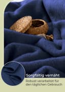 Laynenburg Wohndecke Baumwolle Kuscheldecke Blau Bild 5