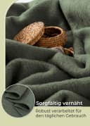 Laynenburg Wohndecke Baumwolle Kuscheldecke Dunkelgrün Bild 5