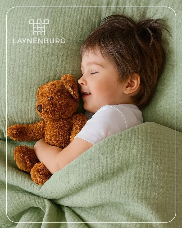 Laynenburg Kinderbettwäsche Musselin 2-teilig Baumwolle 100% 100x135 cm + 40x60 cm