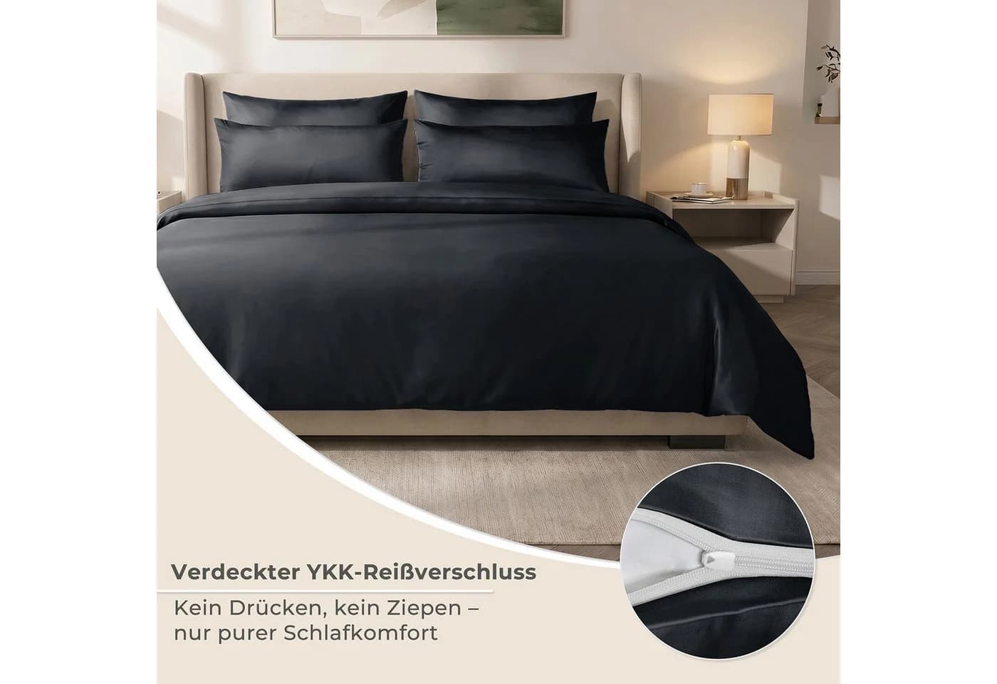 LAYNENBURG Bettwäsche 100% TENCEL Lyocell Eukalyptus - Bild 4