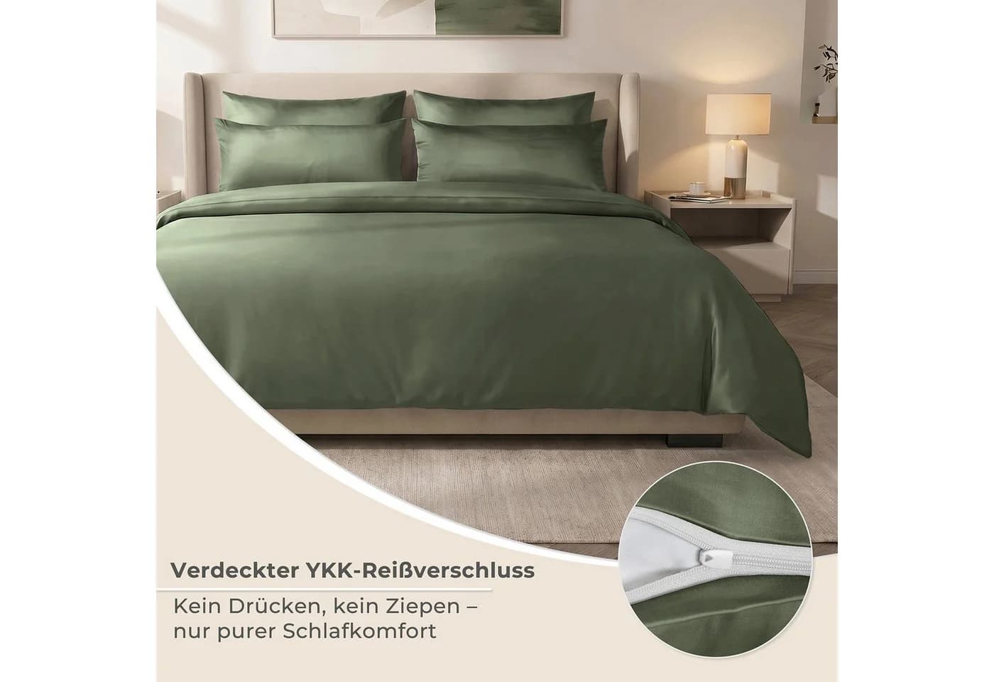 LAYNENBURG Bettwäsche 100% Tencel Lyocell Eukalyptus atmungsaktiv - Bild 4