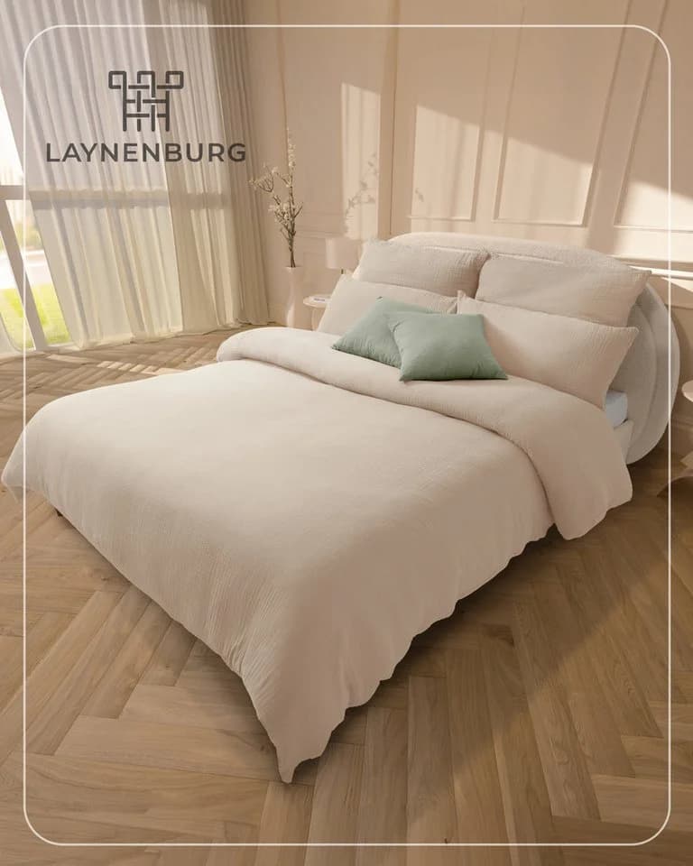 Laynenburg Bettwäsche Musselin Beige 100% Baumwolle