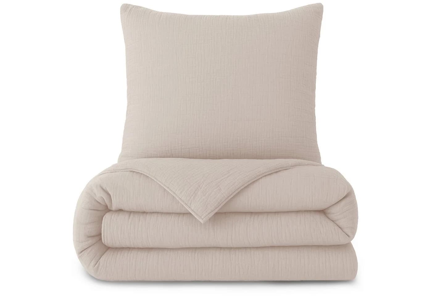 Laynenburg Bettwäsche Musselin Beige 100% Baumwolle - Bild 2