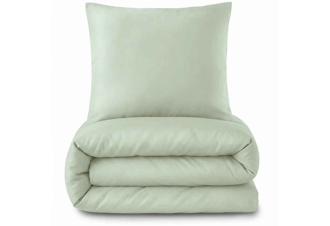 Laynenburg Mako-Satin Bettwäsche 100% Baumwolle Grün mit Reißverschluss - Bild 2