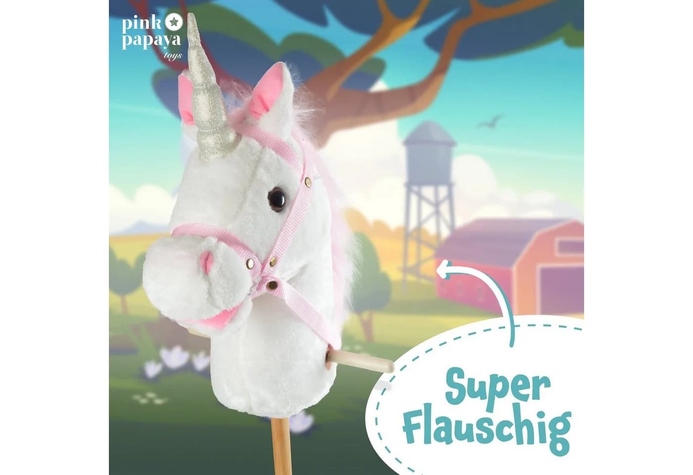 Pink Papaya Steckenpferd mit Sound Rosa - Bild 5