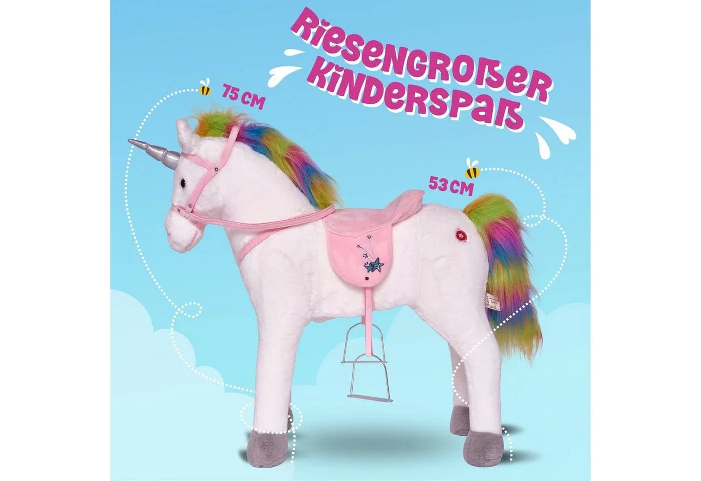 Pink Papaya Stehpferd Jasper Plüsch mit Sound und Zubehör - Bild 4
