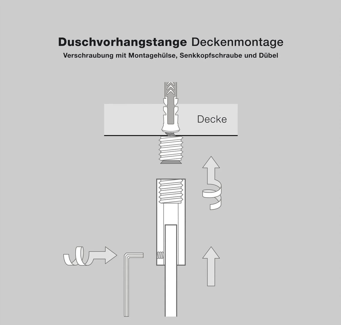 PHOS Design Duschvorhangstange DSU U-Form Edelstahl - Bild 4