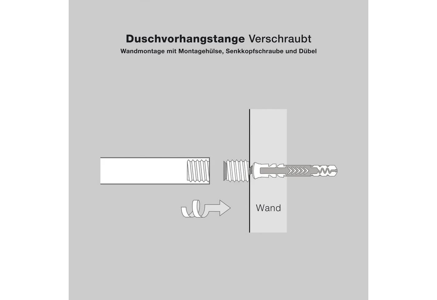 PHOS Design Duschvorhangstange DSU U-Form Edelstahl - Bild 5