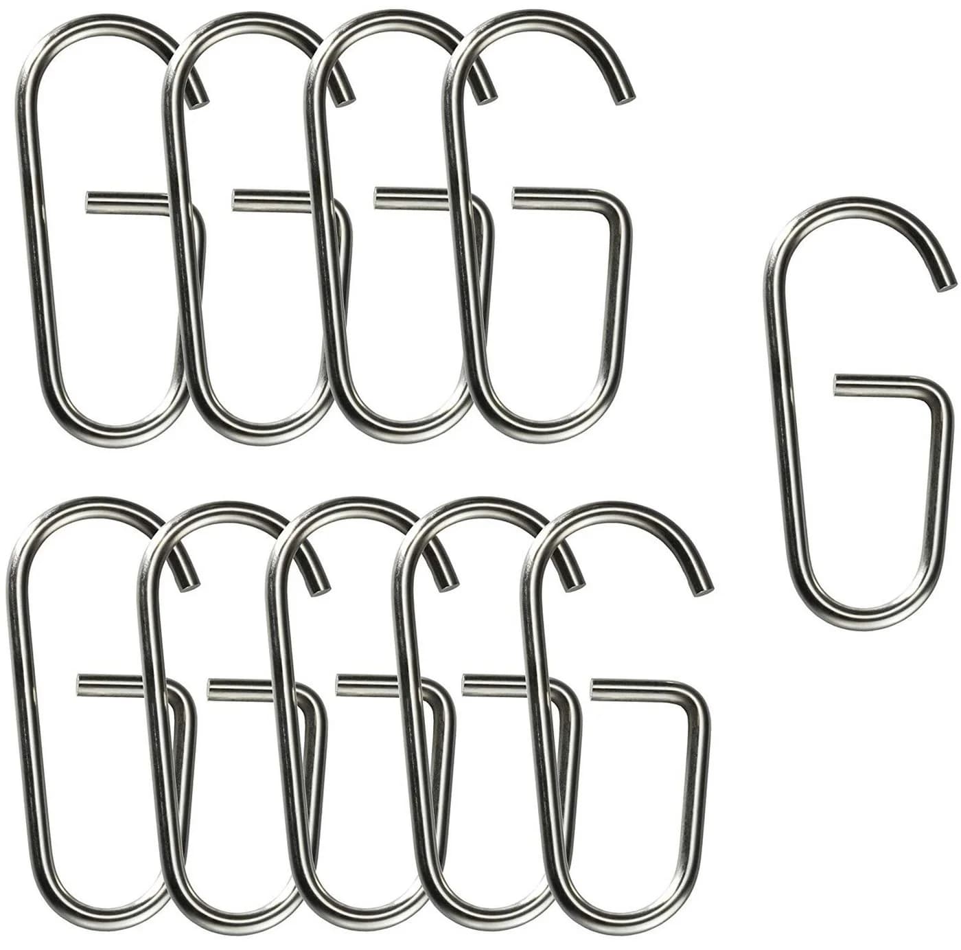 PHOS Design Duschvorhangringe HKD Edelstahl 10er Set Durchschleudertechnik - Bild 2