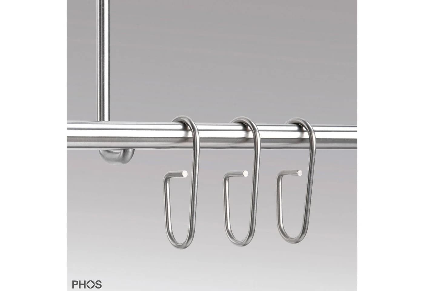 PHOS Design Duschvorhangringe HKD Edelstahl 10er Set Durchschleudertechnik - Bild 5