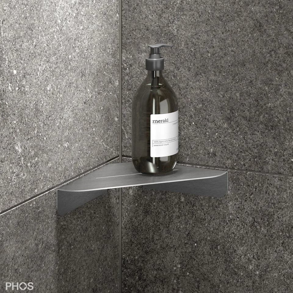 PHOS Design Eck-Duschablage Edelstahl Grau - Bild 3