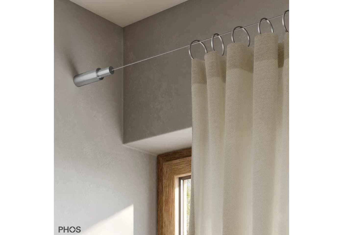 PHOS Design Seilspanngarnitur Edelstahl Wand zu Wand
