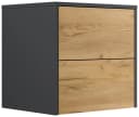 Magnolia Home Nachttisch Concepto M 50cm hängend 2 Pushauszüge Grafit Eiche Bild 3