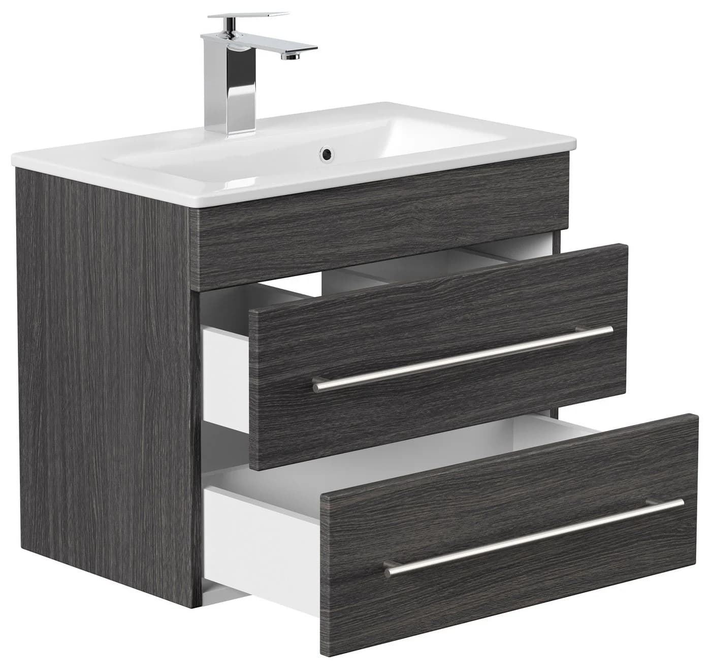 Magnolia Home Waschtisch Badmöbel Mars 600 SlimLine 2 SoftClose Schubladen Anthrazit - Bild 4