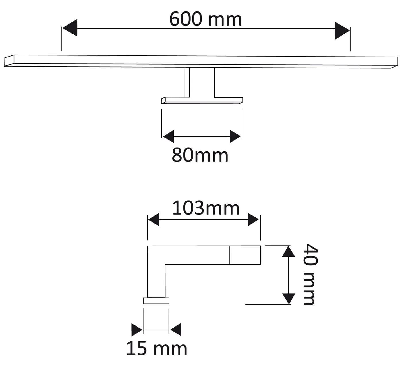 Magnolia Home LED-Leuchte 56cm für Spiegel und Spiegelschränke - Bild 4