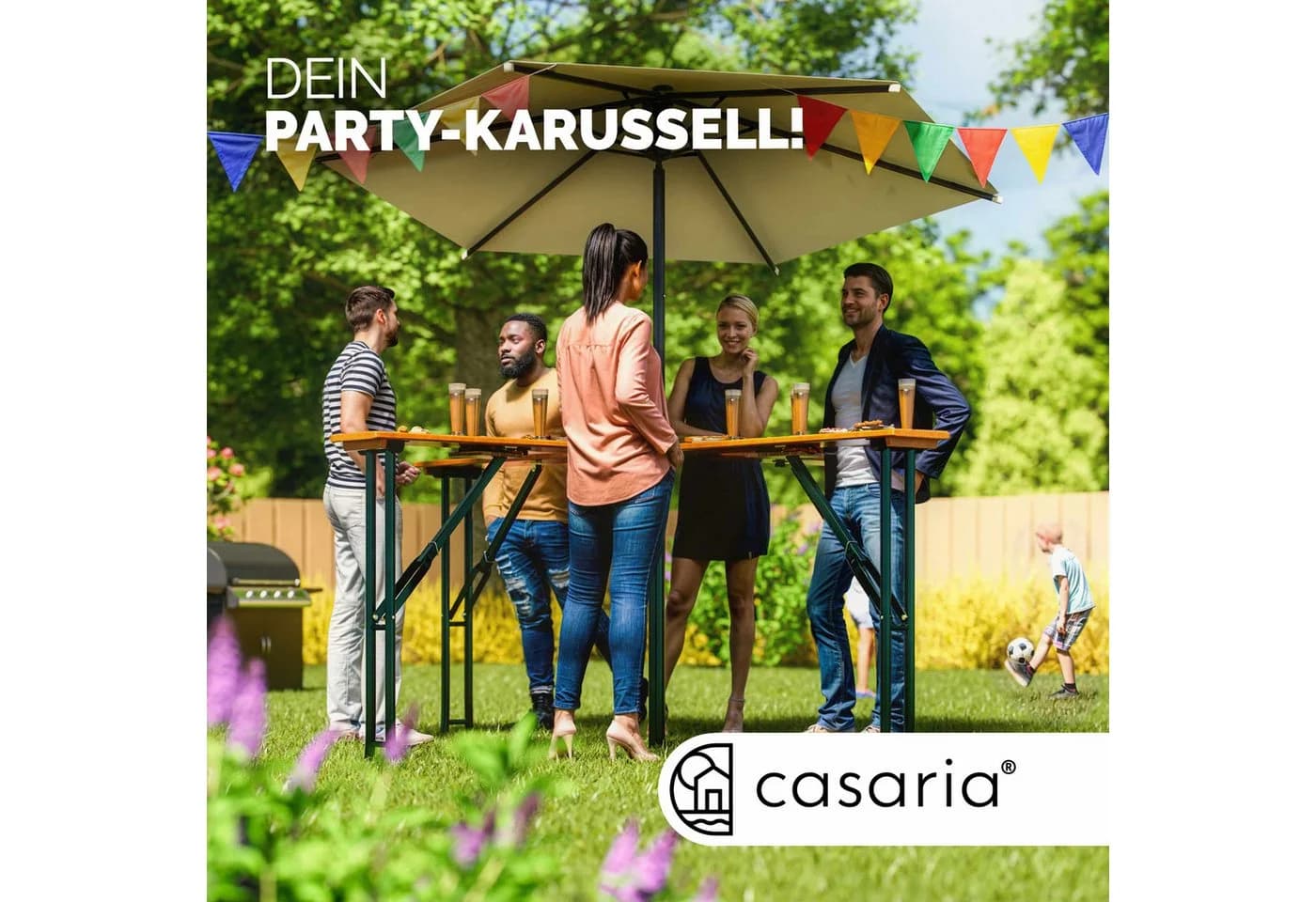 Casaria Stehtisch Quattro XXL Klappbar Biertisch Bartisch Bierzeltgarnitur - Bild 5
