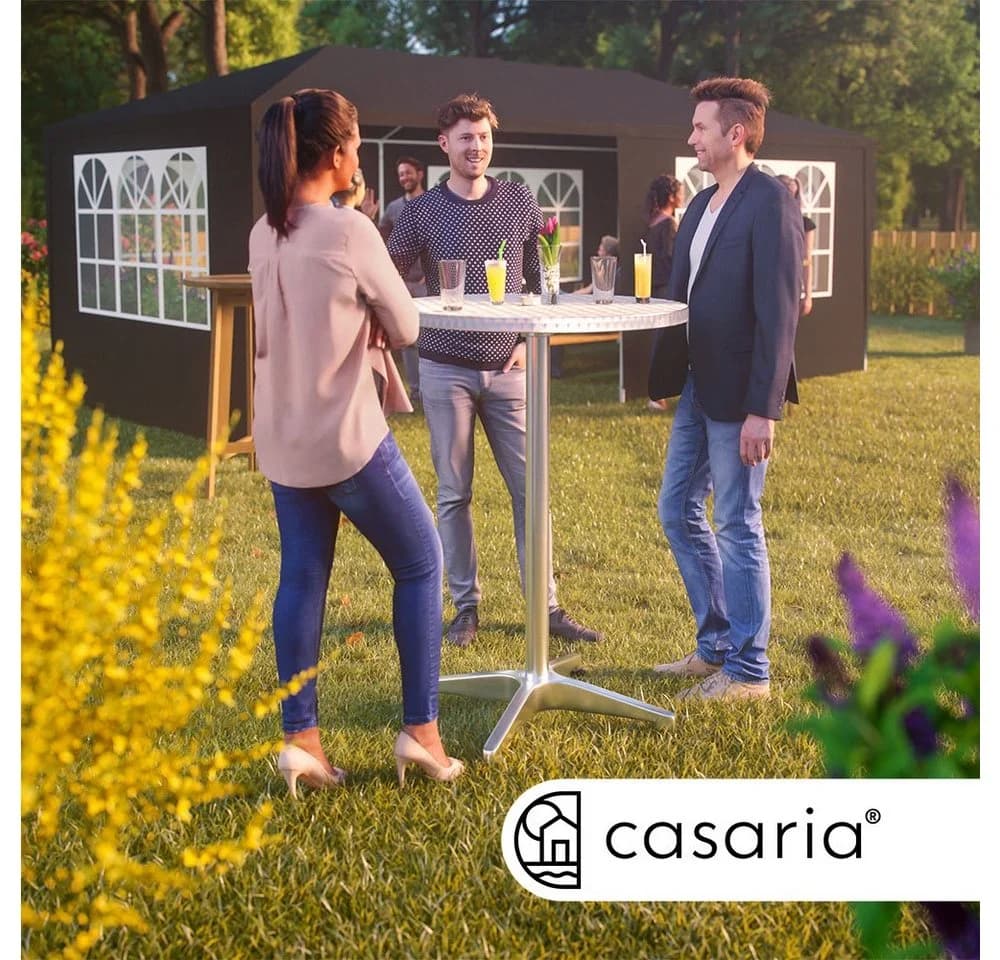 Casaria Stehtisch Höhenverstellbar Aluminium Edelstahl