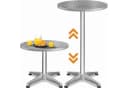 Casaria Stehtisch Höhenverstellbar Aluminium Edelstahl Bild 2