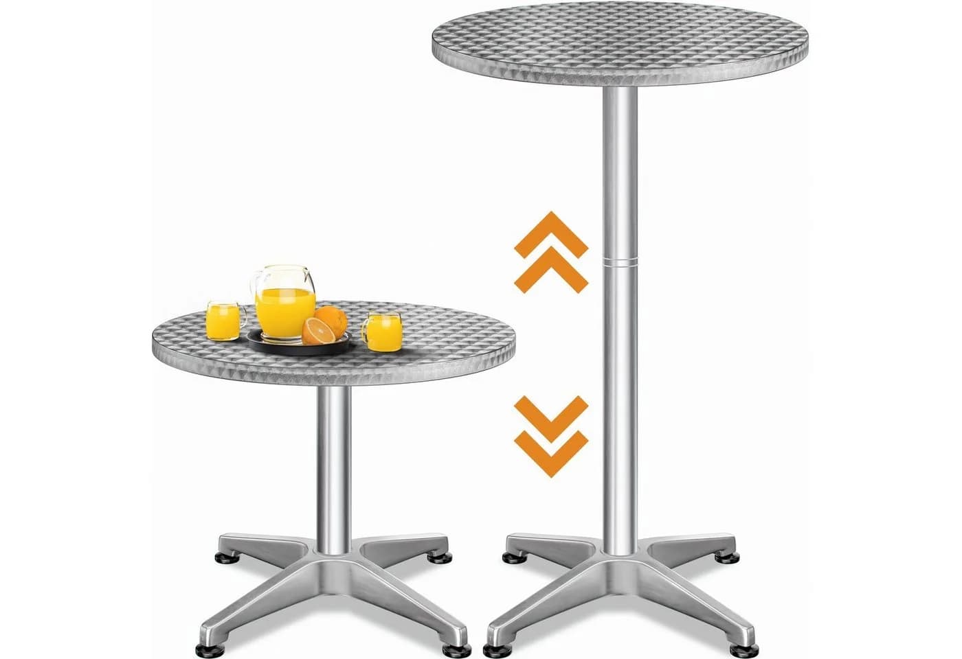 Casaria Stehtisch Höhenverstellbar Aluminium Edelstahl - Bild 2