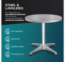 Casaria Stehtisch Höhenverstellbar Aluminium Edelstahl Bild 5