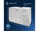 Casaria Waschbeckenunterschrank Neapel Weiß 3 Schubladen Bild 1