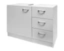 Casaria Waschbeckenunterschrank Neapel Weiß 3 Schubladen Bild 2