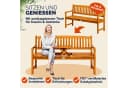 Casaria Gartenbank mit Tisch Eukalyptus wetterfest Bild 3