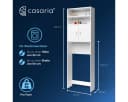 Casaria Waschmaschinenumbauschrank Neapel Weiß mit Türen Bild 1