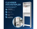 Casaria Waschmaschinenumbauschrank Neapel Weiß mit Türen Bild 3