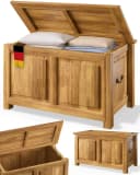 Deuba Holzkiste Sitzbank 103L Volumen 160kg belastbar Holz Bild 2