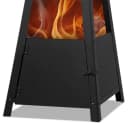 Gardebruk Terrassenofen Pyramide Schwarz Metall mit Abdeckung Bild 3