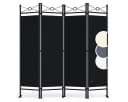Casaria Paravent Lucca 4-teilig Schwarz Metall Bild 2
