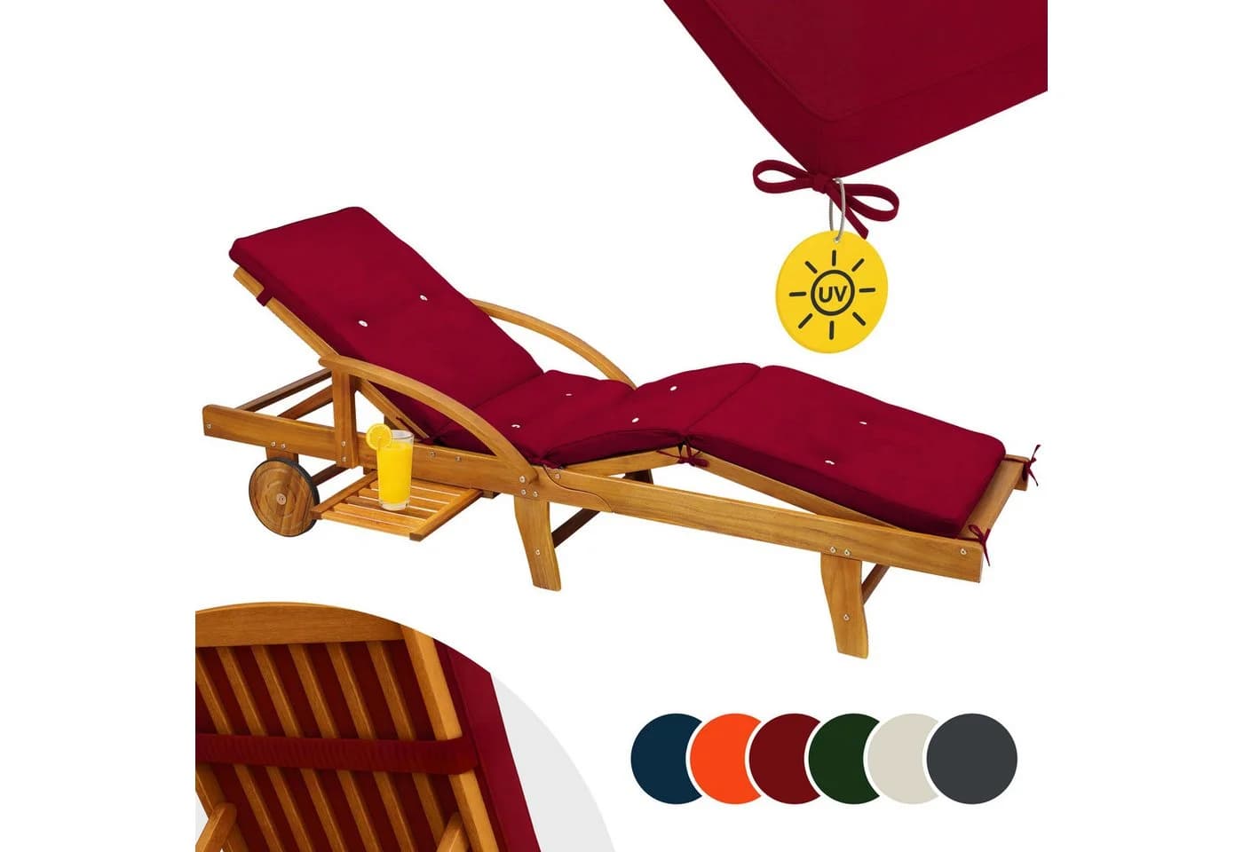 Detex Polsterauflage Tami Sun Rot 5cm Dicke UV-beständig - Bild 2