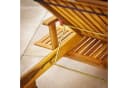Casaria Gartenliege TAMI SUN Braun mit Auflage Beige Klappbar Akazienholz Bild 4