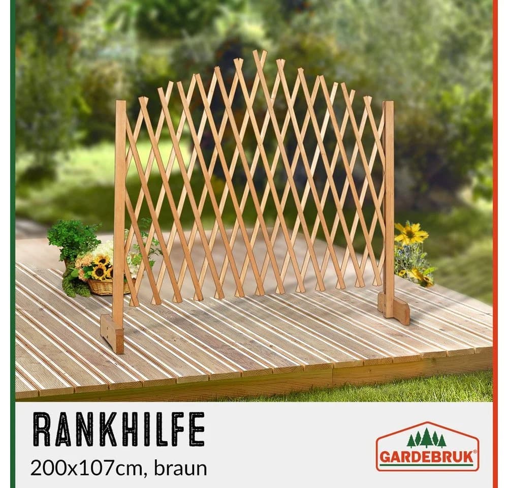 Gardebruk Spalier Rankgitter Gartenzaun Braun Holz