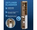 Casaria Hochschrank Oslo 6 Fächer Magnetverschluss Badschrank Weiß Bild 3